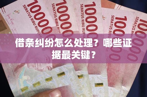 武汉借条纠纷怎么处理？哪些证据最关键？
