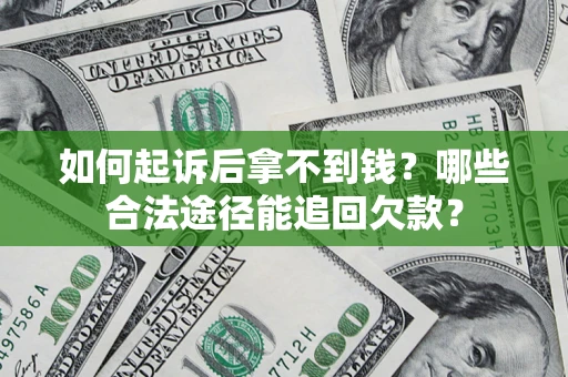 武汉如何起诉后拿不到钱？哪些合法途径能追回欠款？