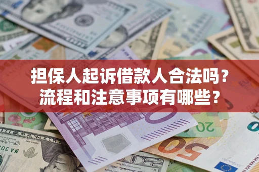 武汉担保人起诉借款人合法吗？流程和注意事项有哪些？