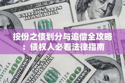 武汉按份之债划分与追偿全攻略：债权人必看法律指南