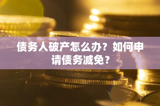 武汉债务人破产怎么办？如何申请债务减免？