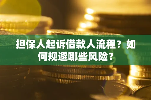 武汉担保人起诉借款人流程？如何规避哪些风险？