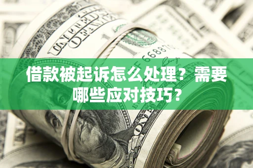 武汉借款被起诉怎么处理？需要哪些应对技巧？